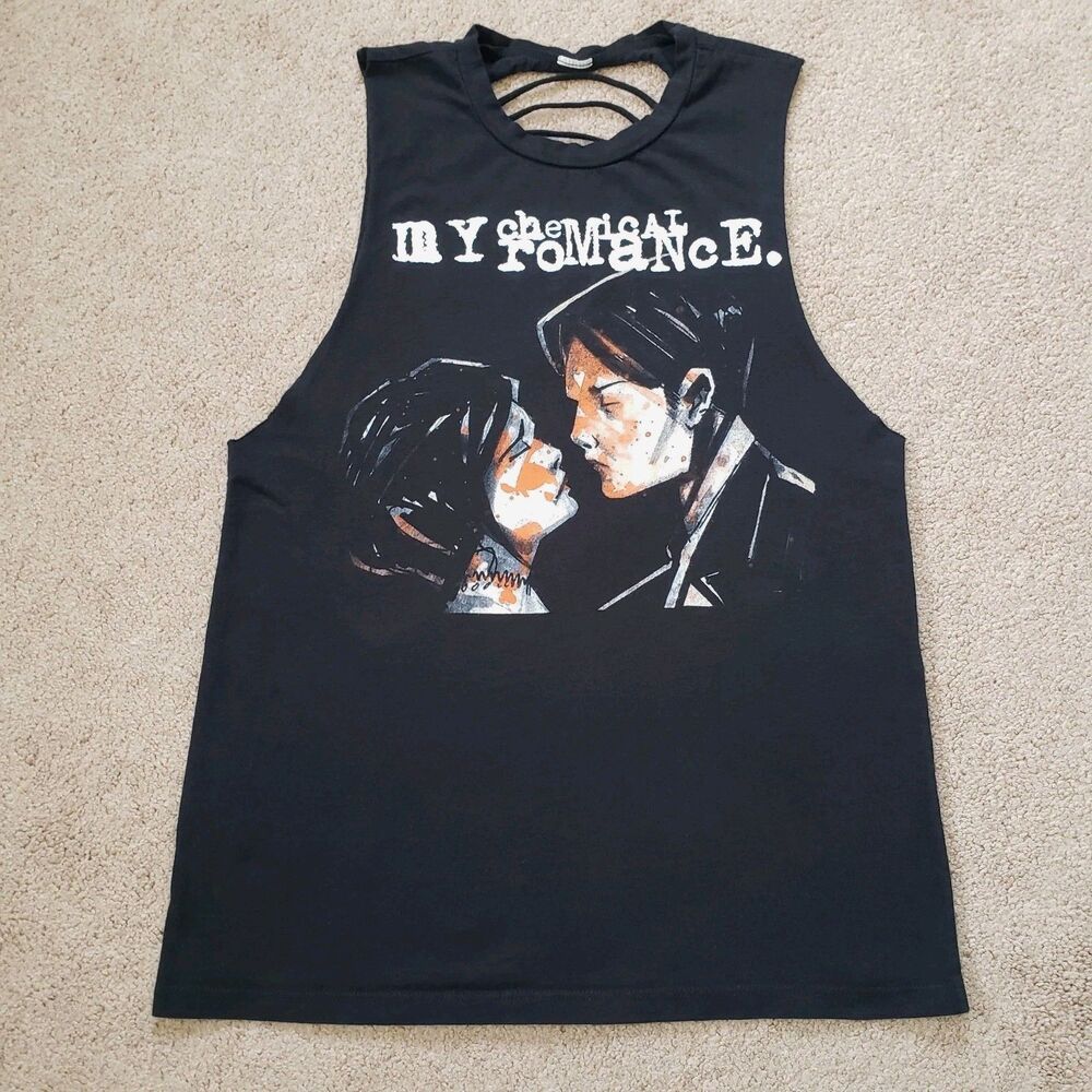 VTG Y2K My Chemical Romance Three Cheers for Sweet Revenge Tank Top Slashed